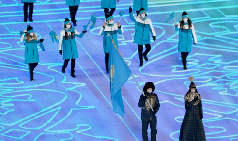 Видео прохода казахстанской сборной на торжественной церемонии открытия Олимпиады в Пекине 