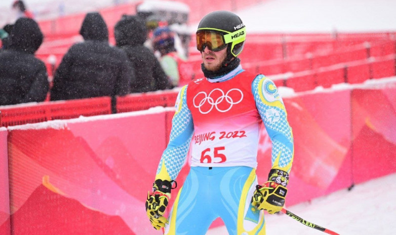Казахстанский горнолыжник сошел с дистанции в первой попытке в гигантском слаломе на Олимпийских играх в Пекине