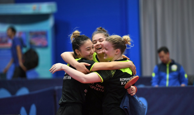 Женская сборная Казахстана завоевала «золото» отборочного турнира по настольному теннису 