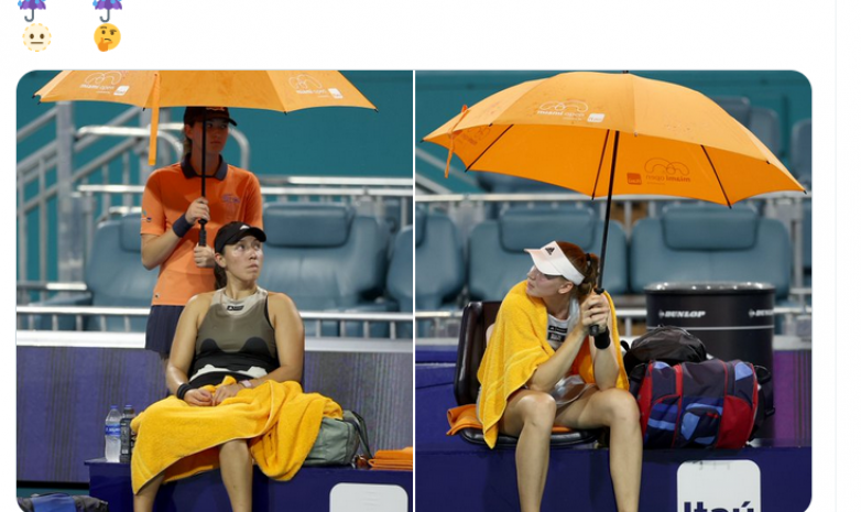 WTA отметила странность во время остановки матча Рыбакина – Пегула из-за дождя