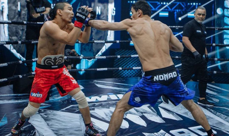 Видео мощного нокдауна от казахстанского бойца  на турнире Nomad FC
