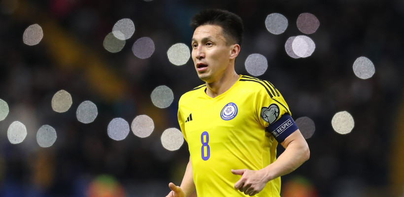 Легендарный гол капитана сборной Казахстана в ворота Дании признали лучшим в отборе на Евро-2024. Видео